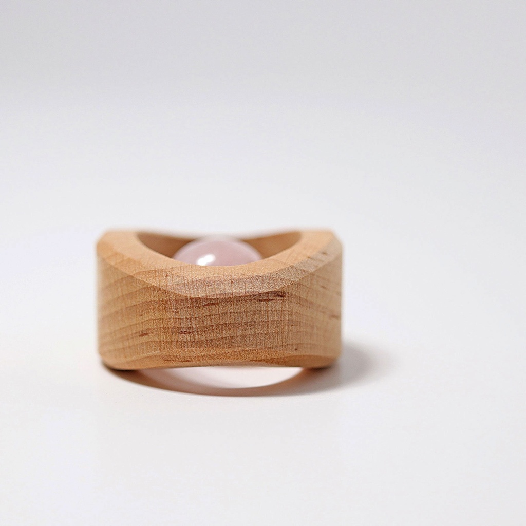 GRIMM'S Rattle Rose Quartz 3
