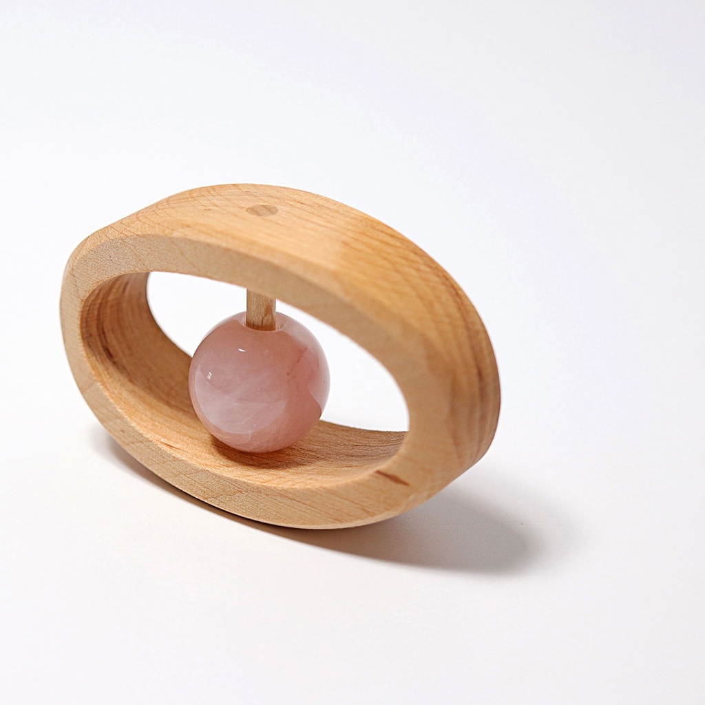 GRIMM'S Rattle Rose Quartz 4