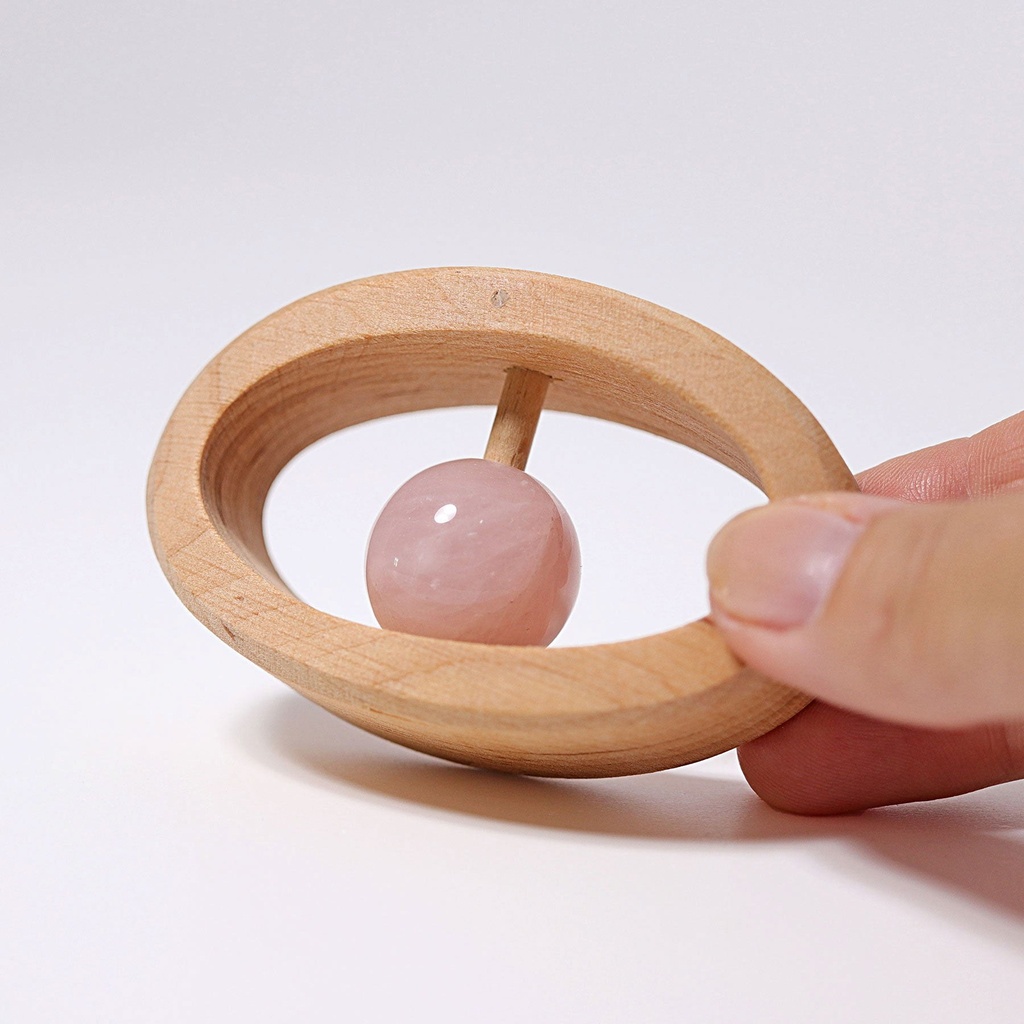 GRIMM'S Rattle Rose Quartz 5