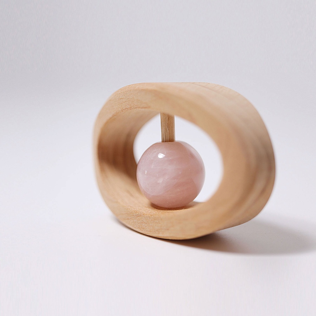 GRIMM'S Rattle Rose Quartz 6