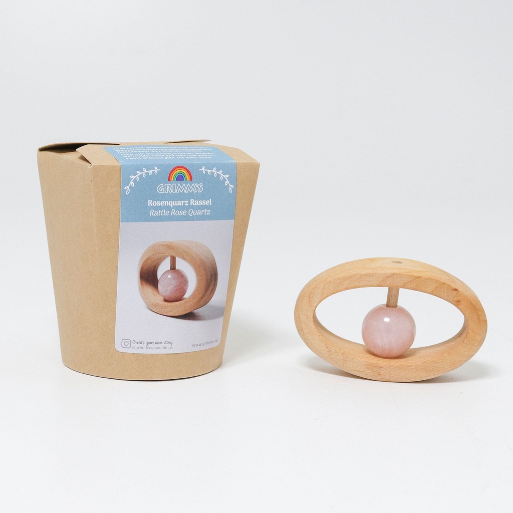 GRIMM'S Rattle Rose Quartz 7