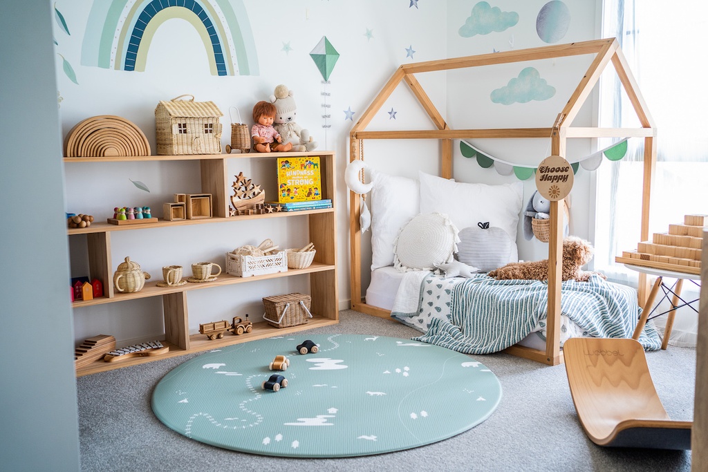 Reversible Play Mat - Marble/Sage