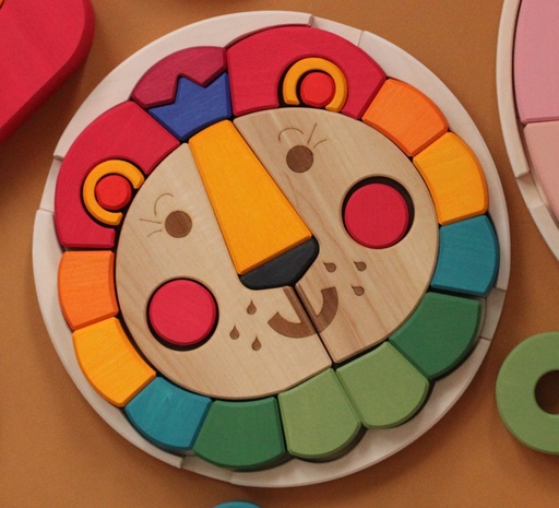 The Lion Puzzle - Vibrant Colors