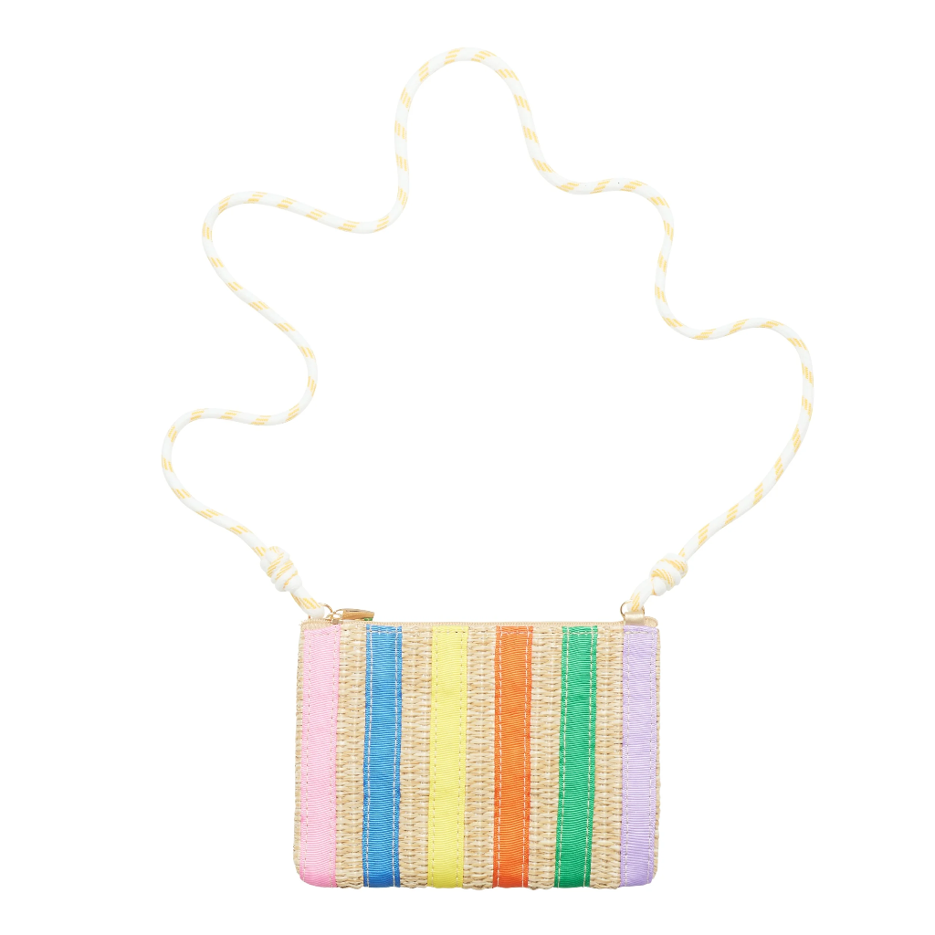 Striped Straw Bag