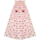 Heart print cape