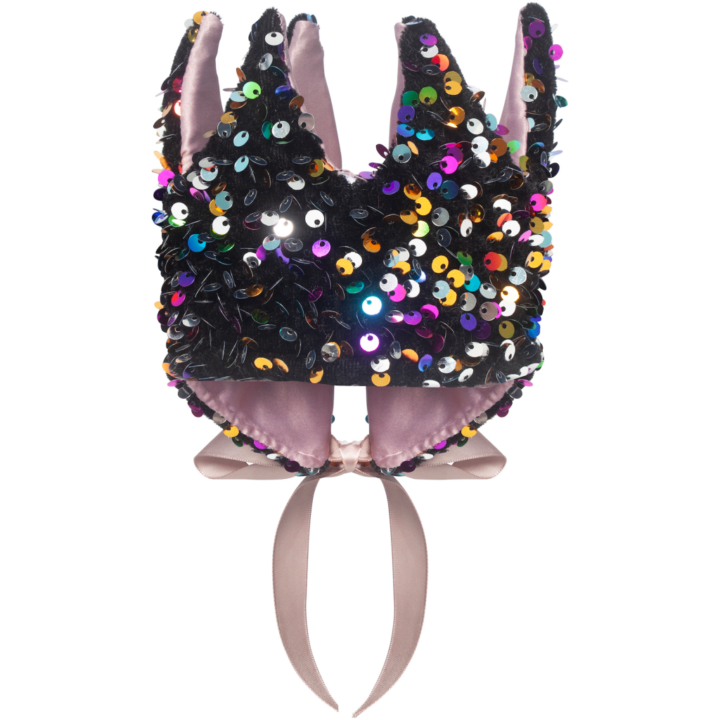 Rainbow dazzle sequin crown 