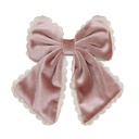Scalloped Edge Velvet Bow