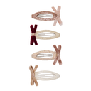 Skinny Velvet Bow Hair Clips