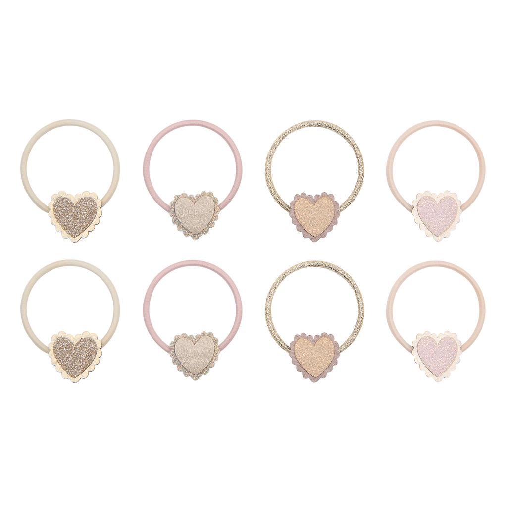 Scalloped Heart Hair Ties