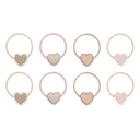 Scalloped Heart Hair Ties