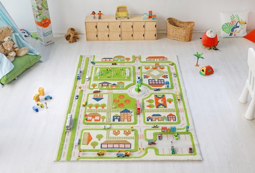 [ivi3] Traffic 3D Play Carpet - Green