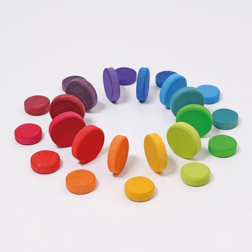 [10312] Wooden Rainbow Coins
