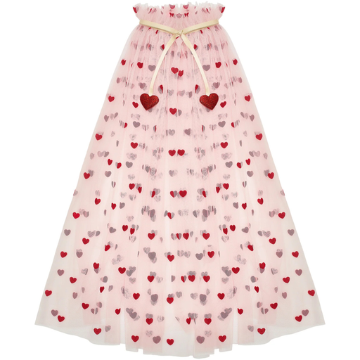 [185003-27] Heart print cape