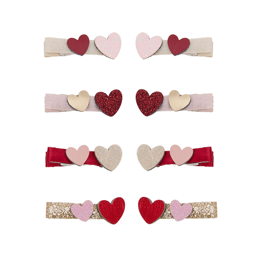 [192054-14] Teeny Weeny Heart Salon Hair Clips