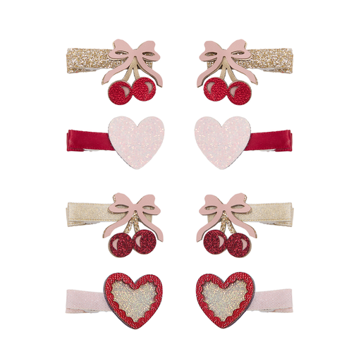 [192057-04] Fancy Cherries Salon Hair Clips