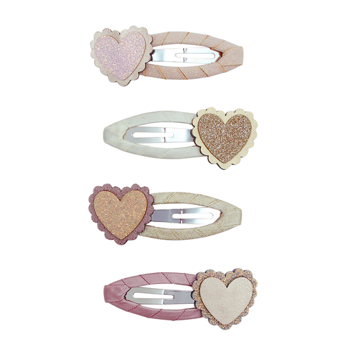 [192095-27] Scalloped Heart Hair Clips