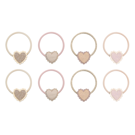 [192096-27] Scalloped Heart Hair Ties