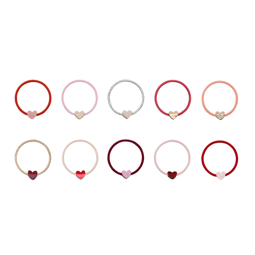 [192055-14] Teeny Weeny Heart Hair Ties