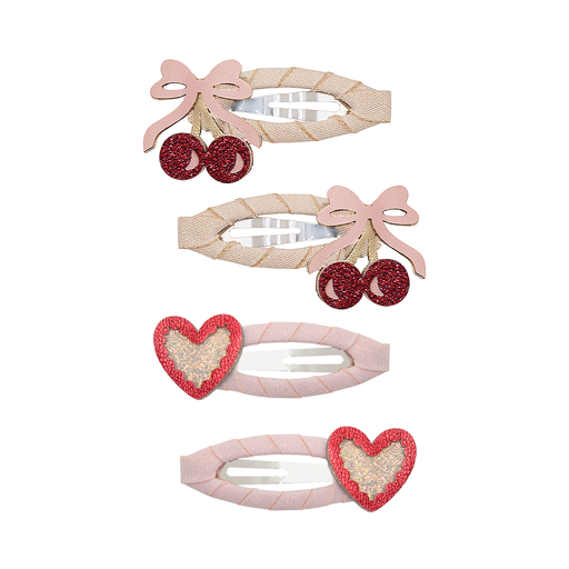 [192113-04] Fancy Cherries Hair Clips
