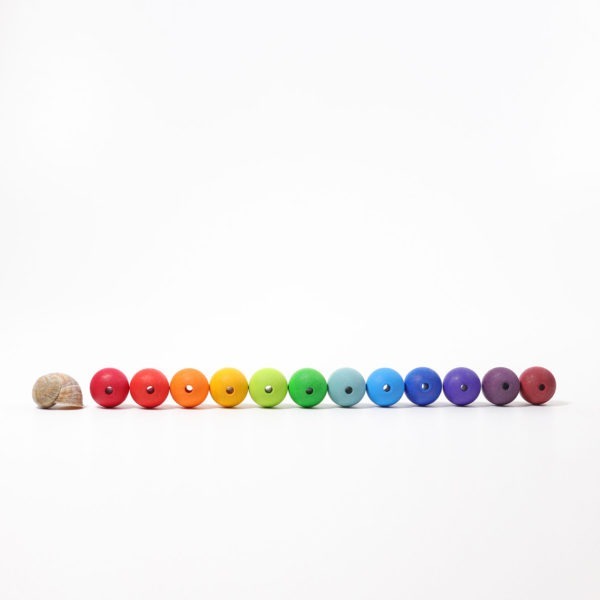 36 Large Wooden Beads - Image 2