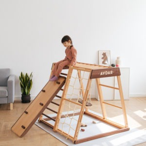 Walnut Trapets Gym Set