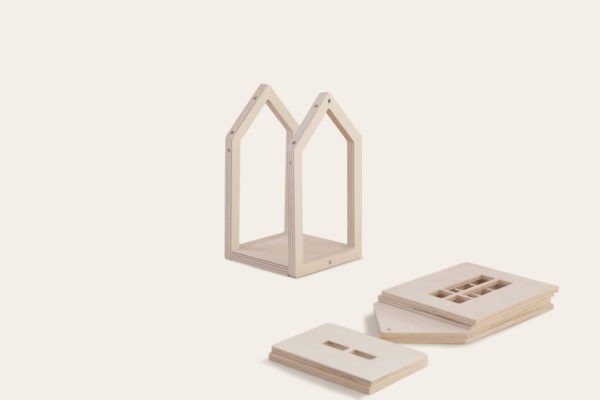 WOODEN DOLLHOUSE on the magnets M - Natural - Image 7