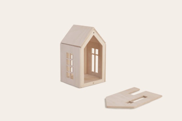 WOODEN DOLLHOUSE on the magnets M - Natural - Image 3