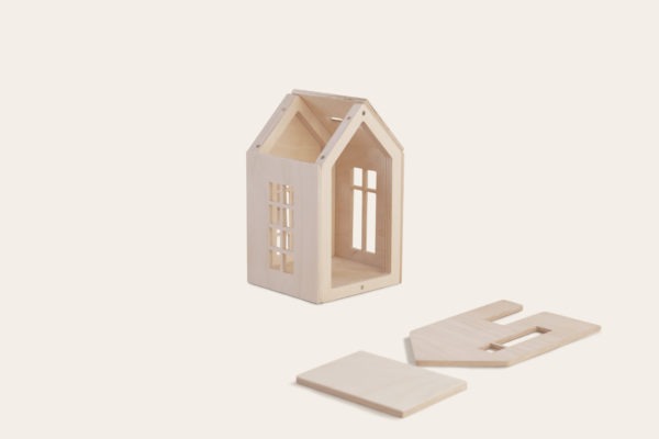 WOODEN DOLLHOUSE on the magnets M - Natural - Image 4