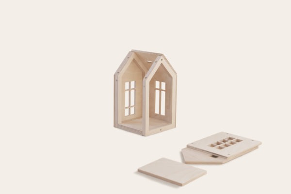 WOODEN DOLLHOUSE on the magnets M - Natural - Image 5