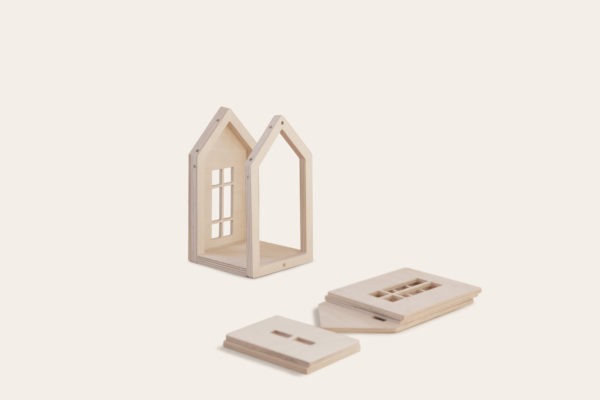 WOODEN DOLLHOUSE on the magnets M - Natural - Image 6