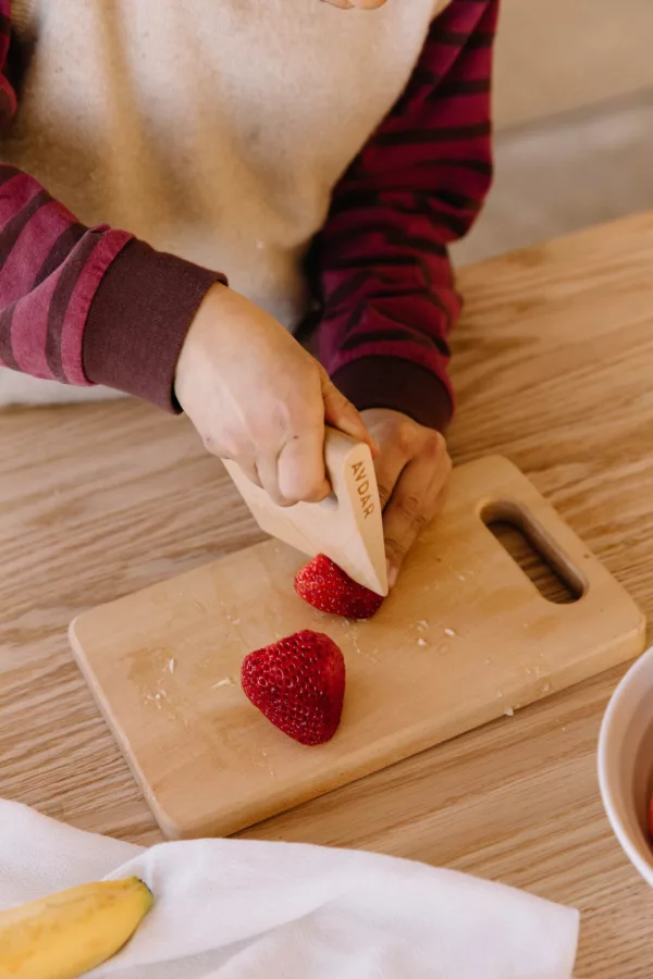 Wooden Cutting Board & Knife Set - Image 3